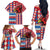 Personalized Antigua & Barbuda Cricket Christmas Family Matching Off The Shoulder Long Sleeve Dress and Hawaiian Shirt Merry Xmas Falcons - Wonder Print Shop