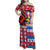 Personalized Antigua & Barbuda Cricket Christmas Family Matching Off Shoulder Maxi Dress and Hawaiian Shirt Merry Xmas Falcons - Wonder Print Shop
