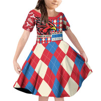Personalized Antigua & Barbuda Cricket Christmas Family Matching Off Shoulder Short Dress and Hawaiian Shirt Merry Xmas Falcons - Wonder Print Shop