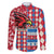 Personalized Antigua & Barbuda Cricket Christmas Family Matching Off Shoulder Short Dress and Hawaiian Shirt Merry Xmas Falcons - Wonder Print Shop