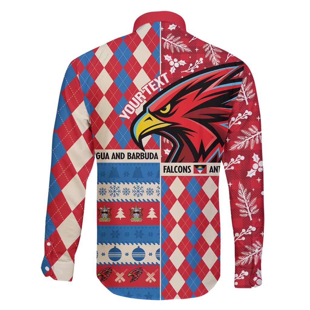 Personalized Antigua & Barbuda Cricket Christmas Family Matching Puletasi and Hawaiian Shirt Merry Xmas Falcons - Wonder Print Shop