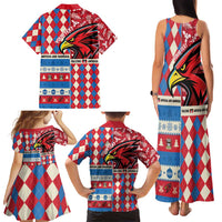 Personalized Antigua & Barbuda Cricket Christmas Family Matching Tank Maxi Dress and Hawaiian Shirt Merry Xmas Falcons - Wonder Print Shop