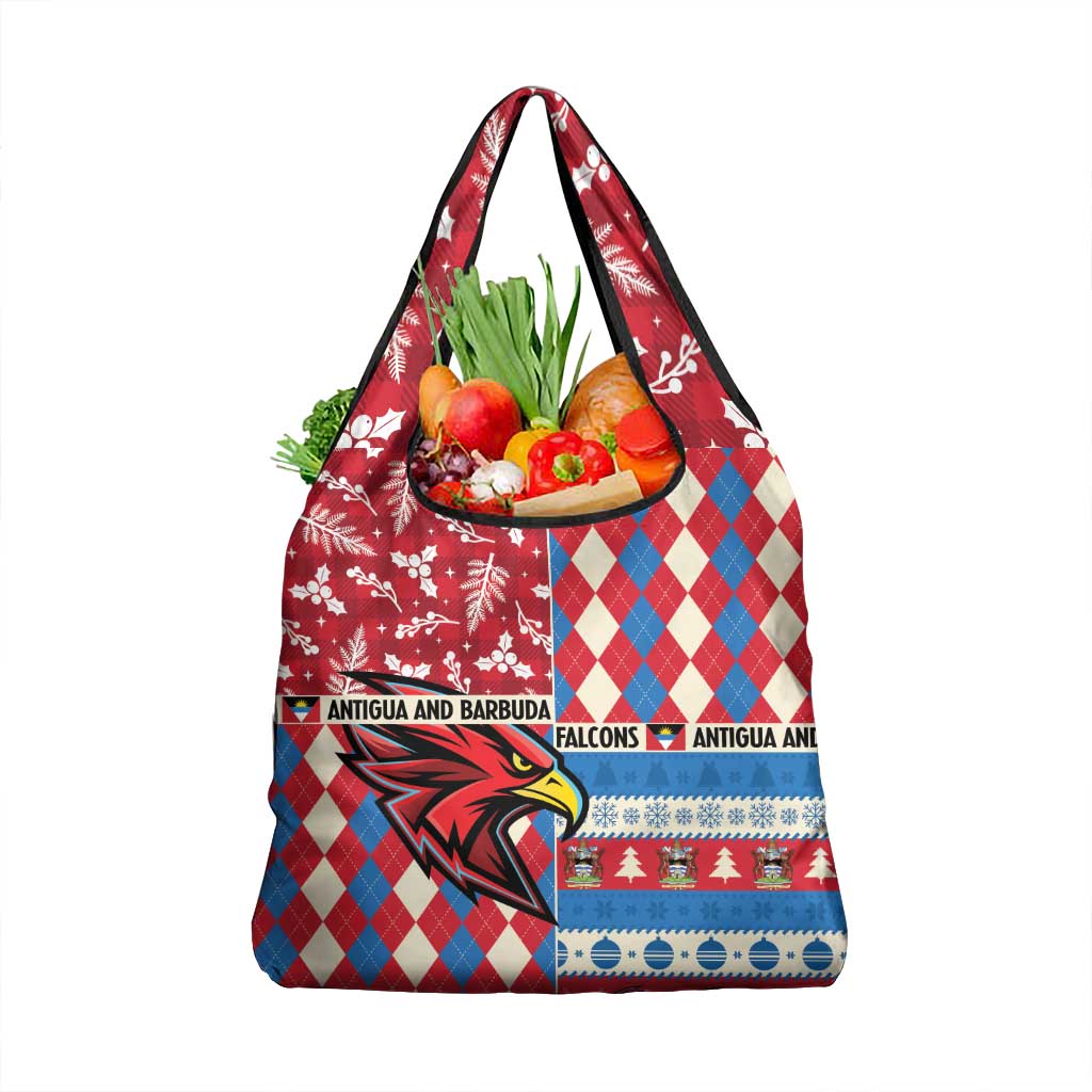 Antigua & Barbuda Cricket Christmas Grocery Bag Merry Xmas Falcons - Wonder Print Shop