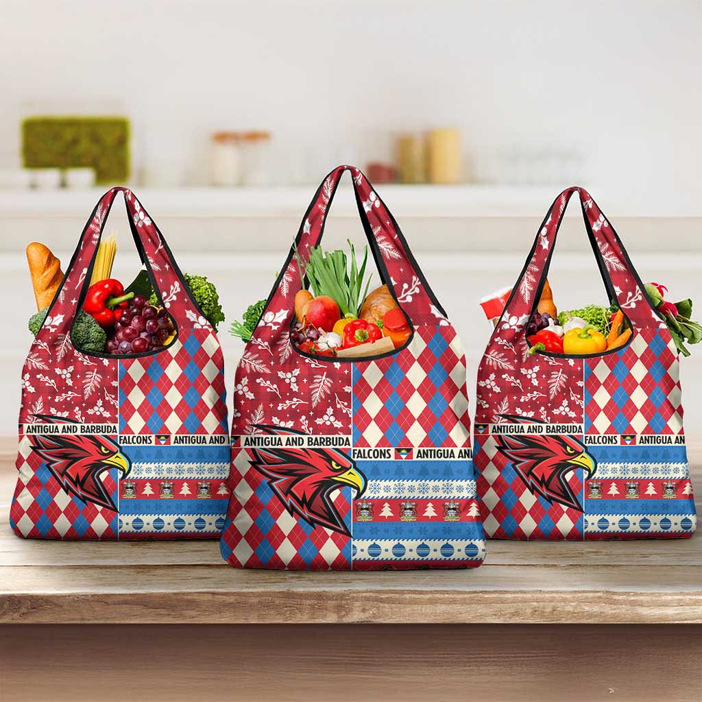 Antigua & Barbuda Cricket Christmas Grocery Bag Merry Xmas Falcons - Wonder Print Shop