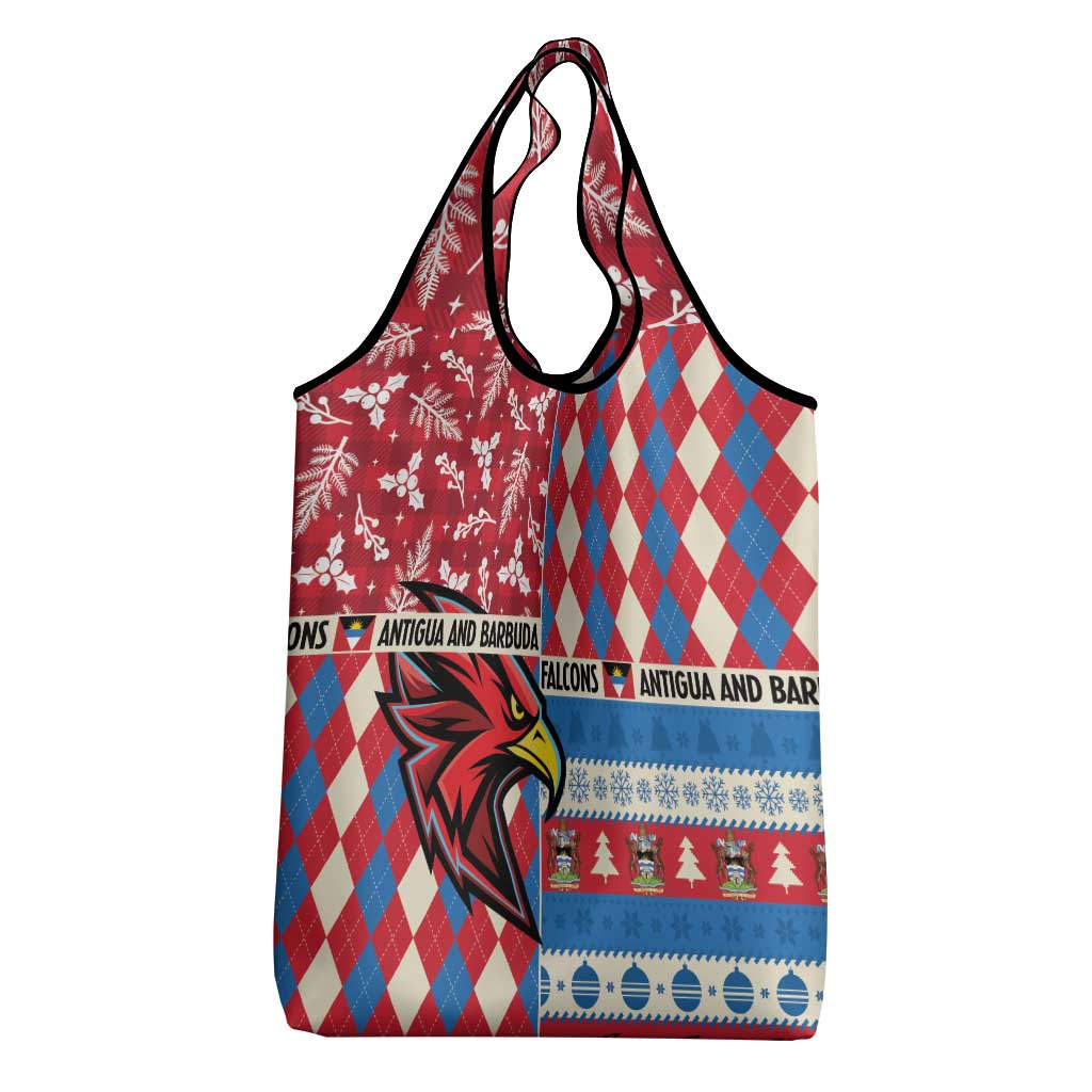 Antigua & Barbuda Cricket Christmas Grocery Bag Merry Xmas Falcons - Wonder Print Shop