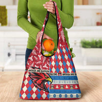 Antigua & Barbuda Cricket Christmas Grocery Bag Merry Xmas Falcons - Wonder Print Shop