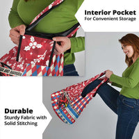 Antigua & Barbuda Cricket Christmas Grocery Bag Merry Xmas Falcons - Wonder Print Shop