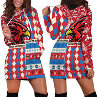 Personalized Antigua & Barbuda Cricket Christmas Hoodie Dress Merry Xmas Falcons - Wonder Print Shop
