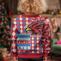 Personalized Antigua and Barbuda Cricket Christmas Kid Ugly Christmas Sweater Merry Xmas Falcons - Wonder Print Shop