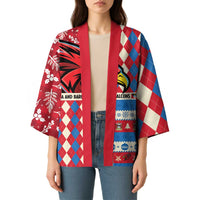 Personalized Antigua & Barbuda Cricket Christmas Kimono Merry Xmas Falcons - Wonder Print Shop