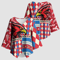 Personalized Antigua & Barbuda Cricket Christmas Kimono Sleeve Blouse Merry Xmas Falcons - Wonder Print Shop