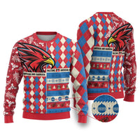 Personalized Antigua and Barbuda Cricket Christmas Ugly Christmas Sweater Merry Xmas Falcons - Wonder Print Shop