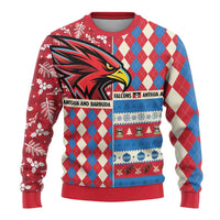 Personalized Antigua and Barbuda Cricket Christmas Ugly Christmas Sweater Merry Xmas Falcons - Wonder Print Shop