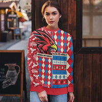 Personalized Antigua and Barbuda Cricket Christmas Ugly Christmas Sweater Merry Xmas Falcons - Wonder Print Shop