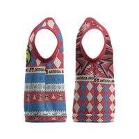 Personalized Antigua and Barbuda Cricket Christmas Knitted V-Neck Vest Merry Xmas Falcons - Wonder Print Shop