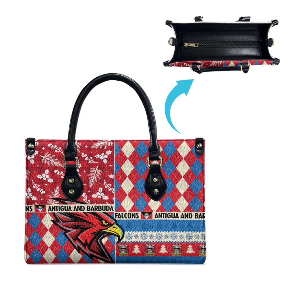 Antigua & Barbuda Cricket Christmas Leather Bag Merry Xmas Falcons - Wonder Print Shop
