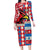 Personalized Antigua & Barbuda Cricket Christmas Long Sleeve Bodycon Dress Merry Xmas Falcons - Wonder Print Shop