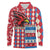 Personalized Antigua & Barbuda Cricket Christmas Long Sleeve Polo Shirt Merry Xmas Falcons - Wonder Print Shop
