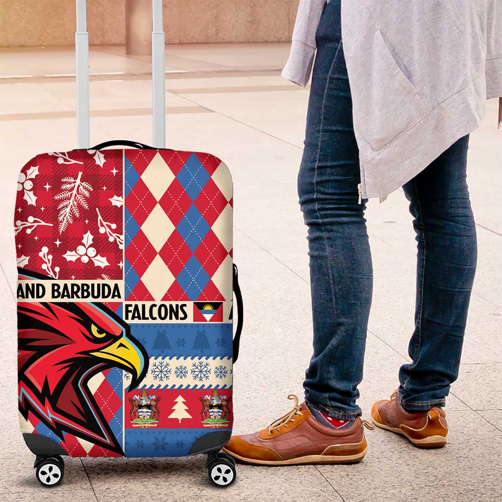 Antigua & Barbuda Cricket Christmas Luggage Cover Merry Xmas Falcons - Wonder Print Shop