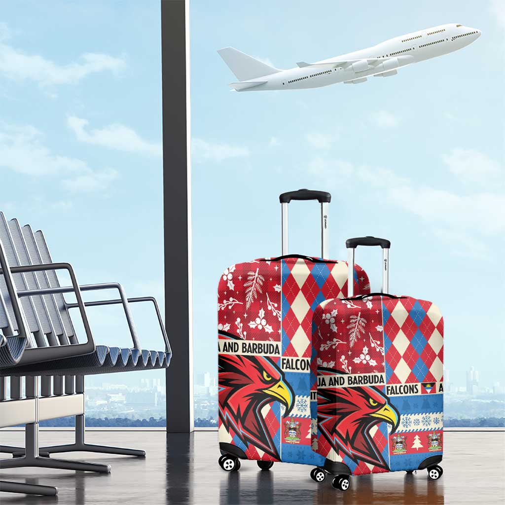 Antigua & Barbuda Cricket Christmas Luggage Cover Merry Xmas Falcons - Wonder Print Shop