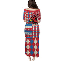 Personalized Antigua & Barbuda Cricket Christmas Puletasi Merry Xmas Falcons - Wonder Print Shop