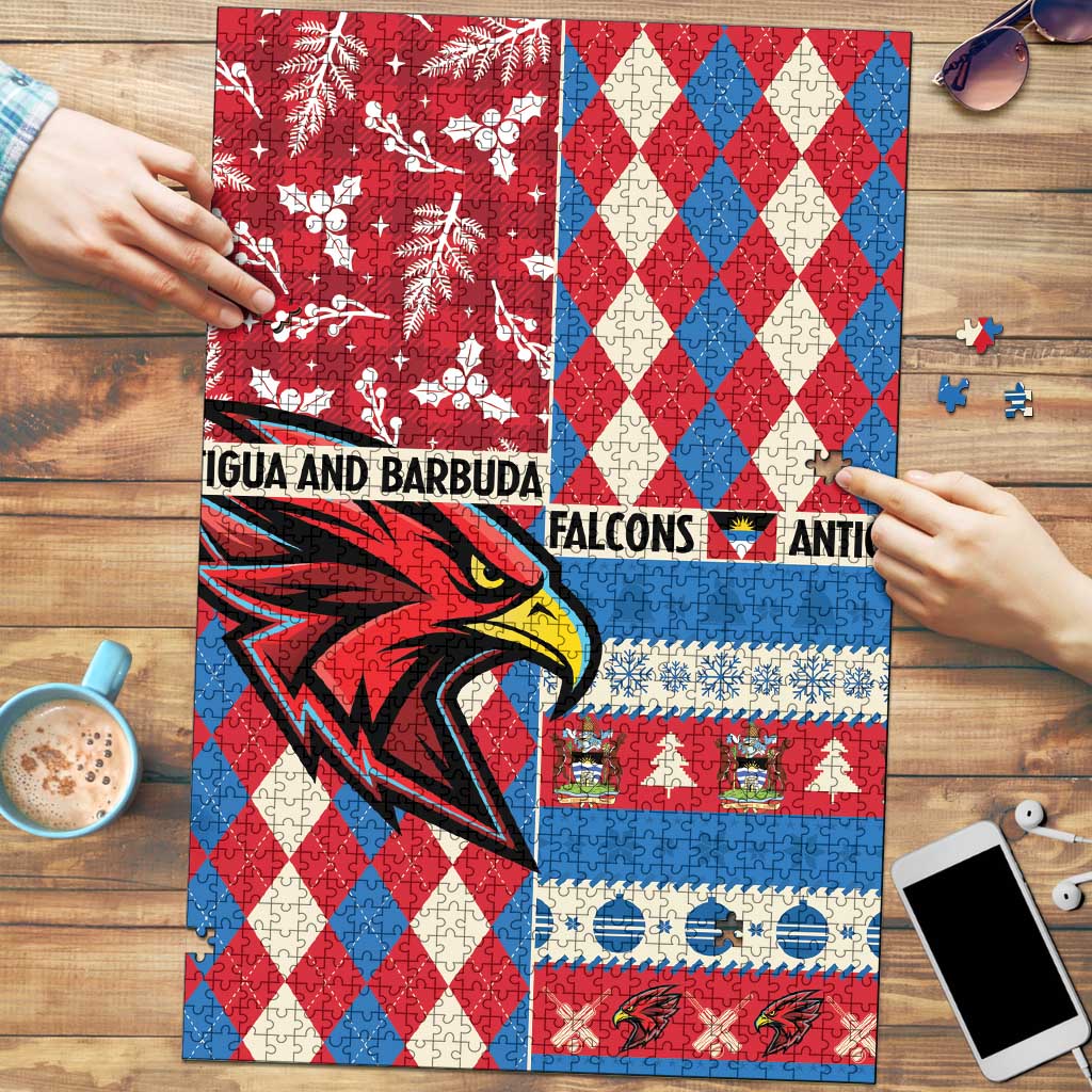 Antigua & Barbuda Cricket Christmas Puzzle Merry Xmas Falcons - Wonder Print Shop