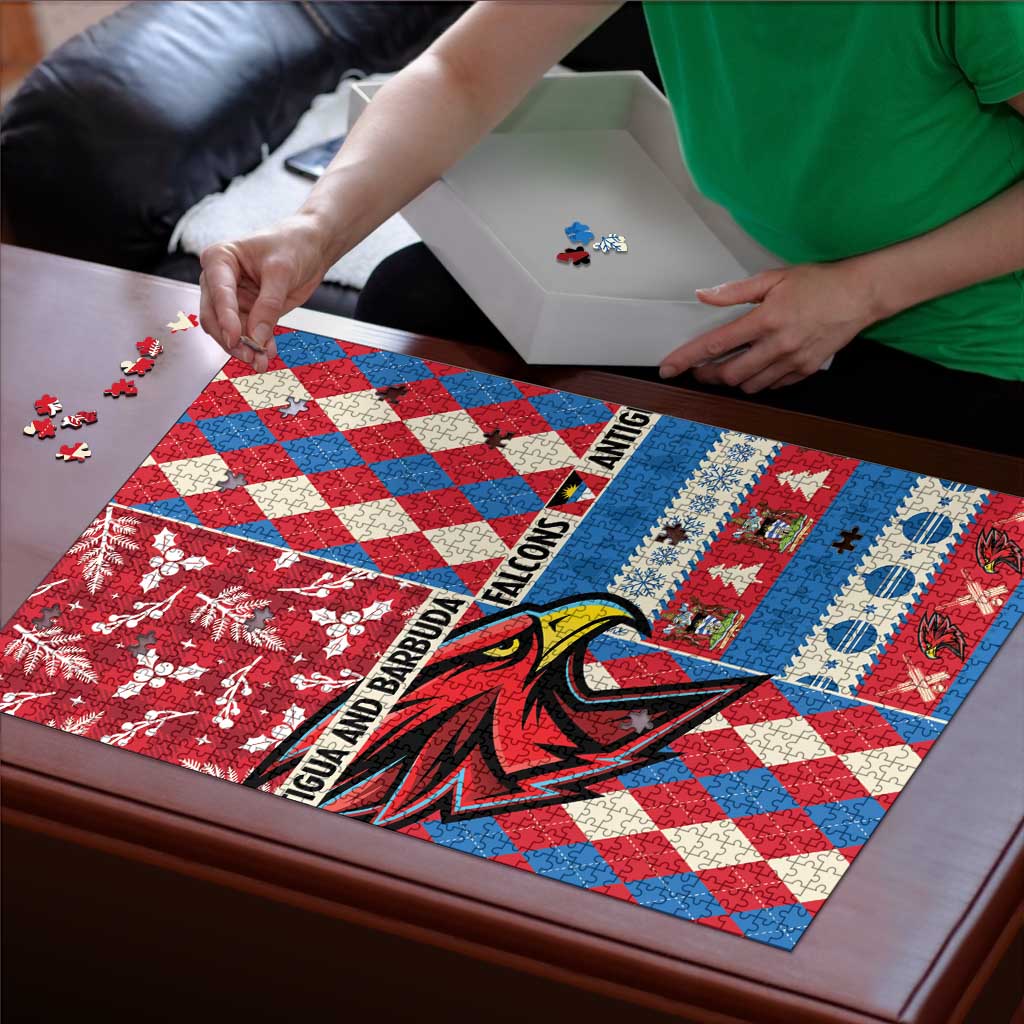 Antigua & Barbuda Cricket Christmas Puzzle Merry Xmas Falcons - Wonder Print Shop