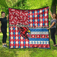Antigua & Barbuda Cricket Christmas Quilt Merry Xmas Falcons - Wonder Print Shop