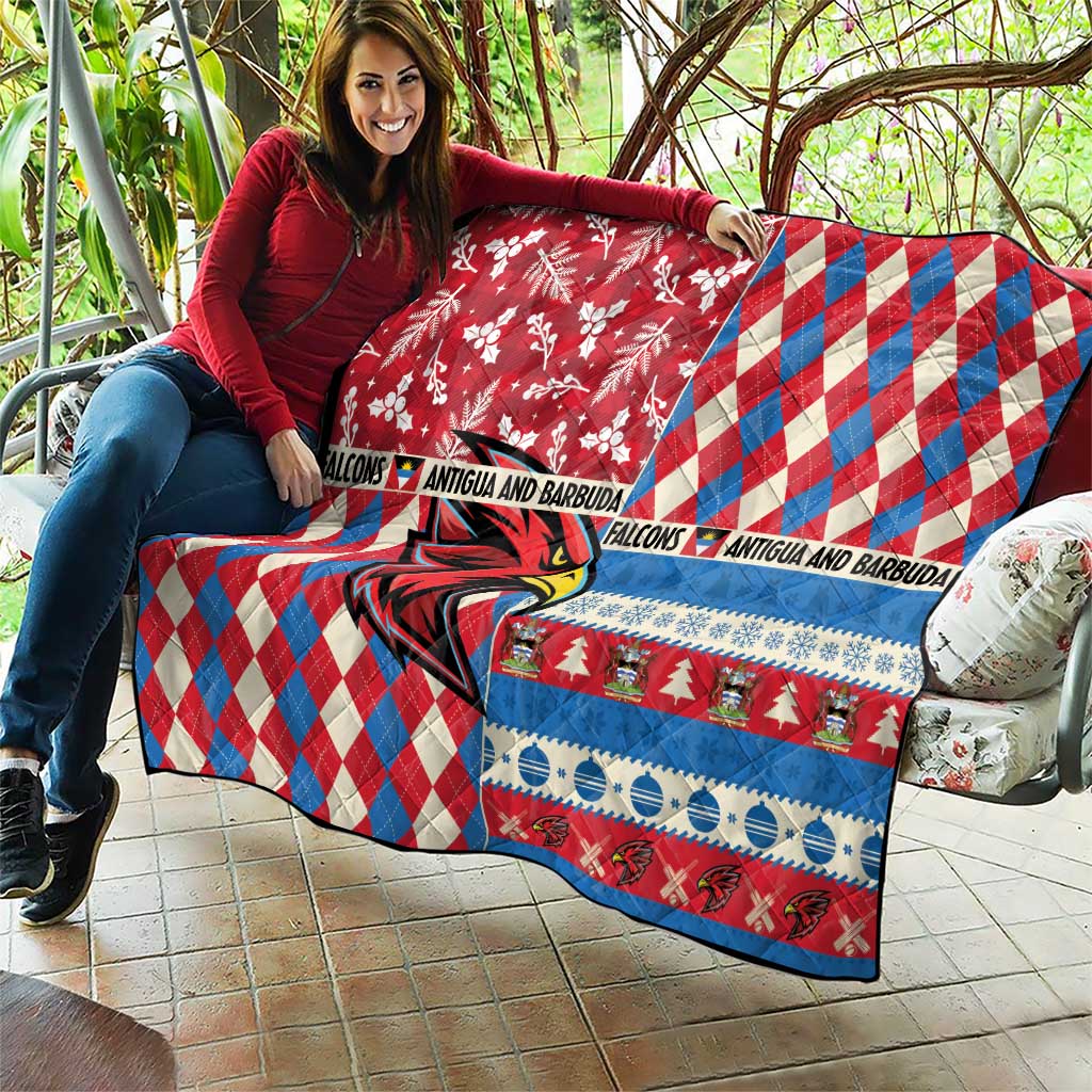 Antigua & Barbuda Cricket Christmas Quilt Merry Xmas Falcons - Wonder Print Shop