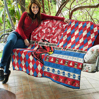 Antigua & Barbuda Cricket Christmas Quilt Merry Xmas Falcons - Wonder Print Shop