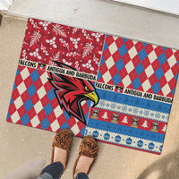 Antigua & Barbuda Cricket Christmas Rubber Doormat Merry Xmas Falcons - Wonder Print Shop