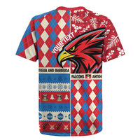 Personalized Antigua & Barbuda Cricket Christmas Rugby Jersey Merry Xmas Falcons - Wonder Print Shop