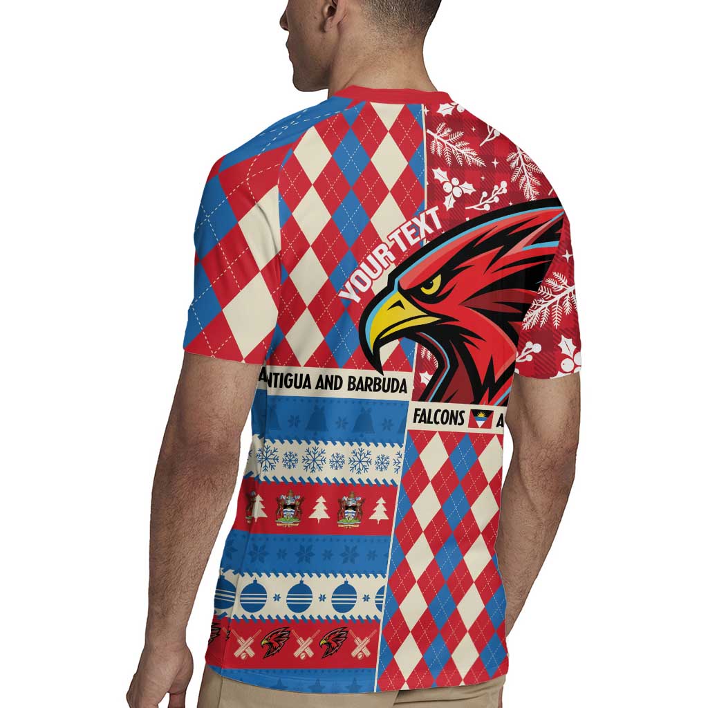 Personalized Antigua & Barbuda Cricket Christmas Rugby Jersey Merry Xmas Falcons - Wonder Print Shop
