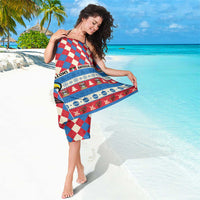 Antigua & Barbuda Cricket Christmas Sarong Merry Xmas Falcons - Wonder Print Shop