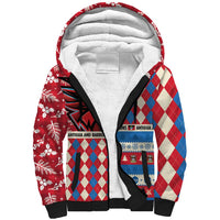 Personalized Antigua & Barbuda Cricket Christmas Sherpa Hoodie Merry Xmas Falcons - Wonder Print Shop