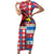 Personalized Antigua & Barbuda Cricket Christmas Short Sleeve Bodycon Dress Merry Xmas Falcons - Wonder Print Shop