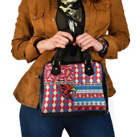 Antigua & Barbuda Cricket Christmas Shoulder Handbag Merry Xmas Falcons - Wonder Print Shop