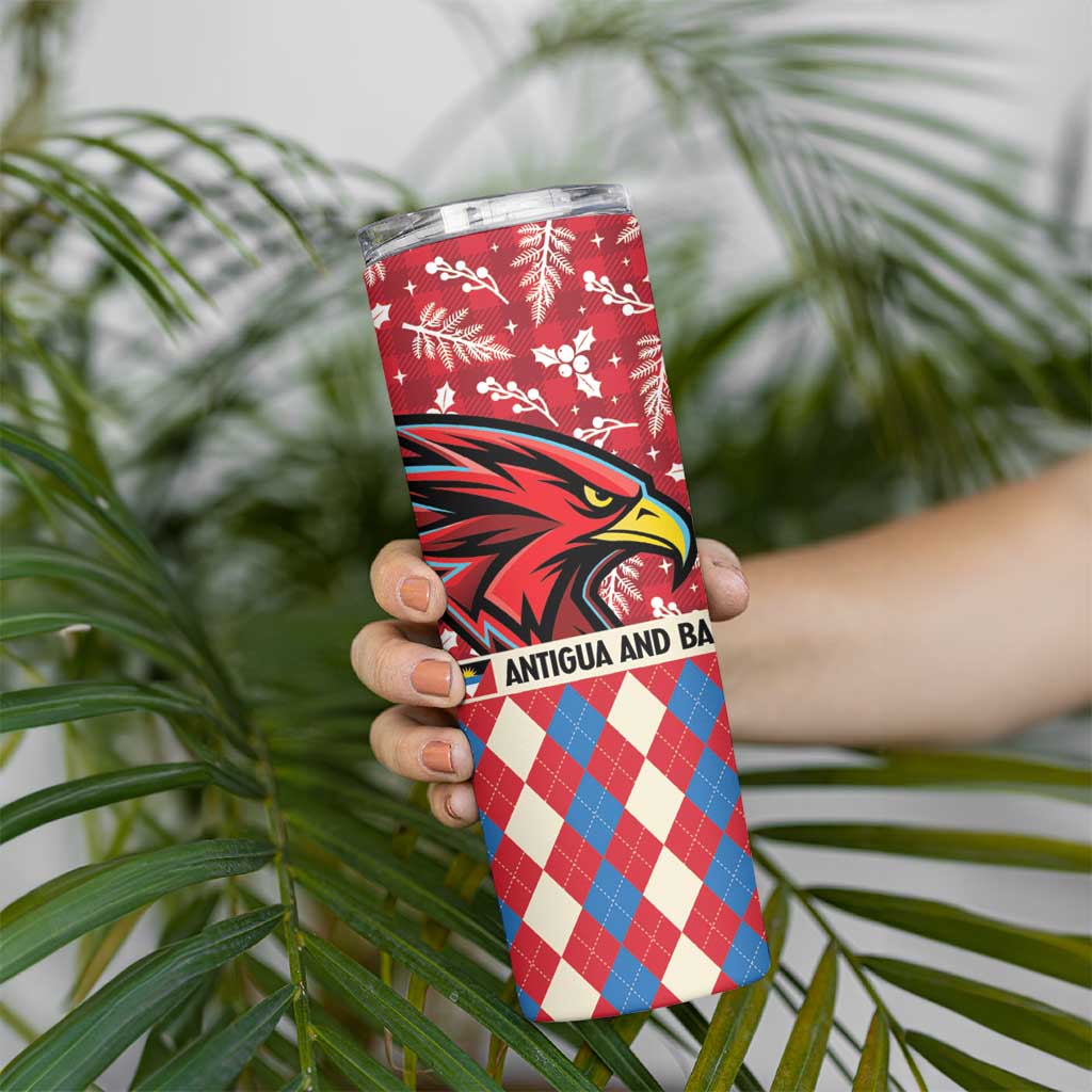 Personalized Antigua & Barbuda Cricket Christmas Skinny Tumbler Merry Xmas Falcons - Wonder Print Shop