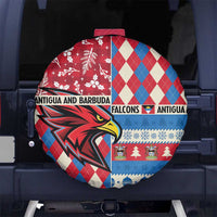 Antigua & Barbuda Cricket Christmas Spare Tire Cover Merry Xmas Falcons - Wonder Print Shop