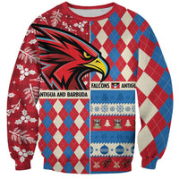 Personalized Antigua & Barbuda Cricket Christmas Sweatshirt Merry Xmas Falcons - Wonder Print Shop
