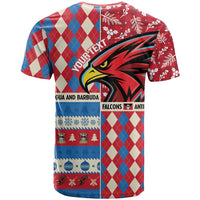 Personalized Antigua & Barbuda Cricket Christmas T Shirt Merry Xmas Falcons - Wonder Print Shop
