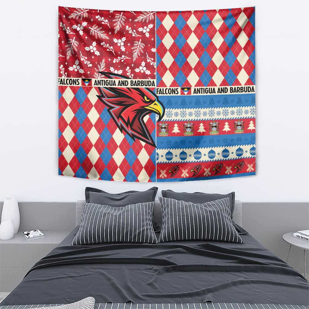 Antigua & Barbuda Cricket Christmas Tapestry Merry Xmas Falcons - Wonder Print Shop