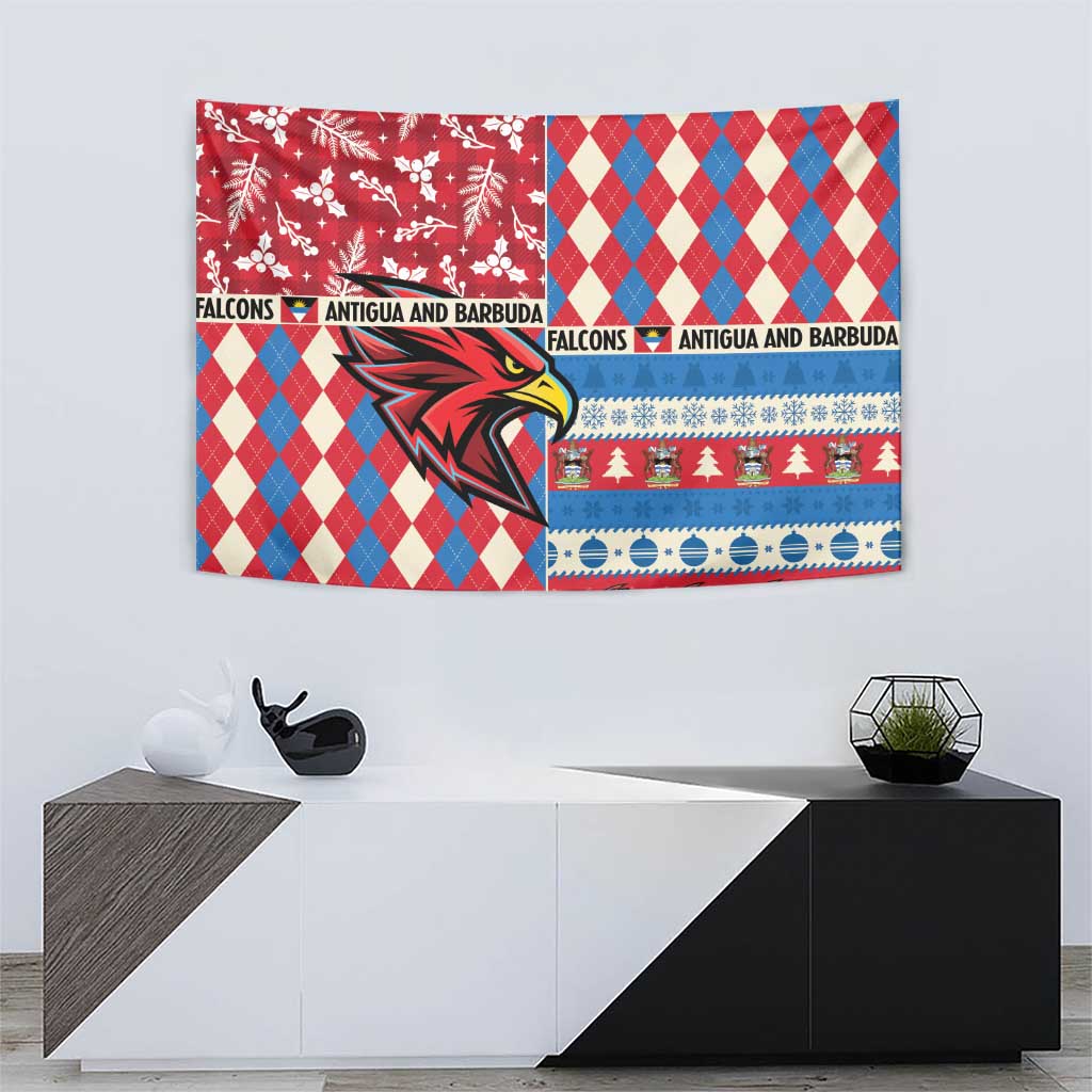 Antigua & Barbuda Cricket Christmas Tapestry Merry Xmas Falcons - Wonder Print Shop
