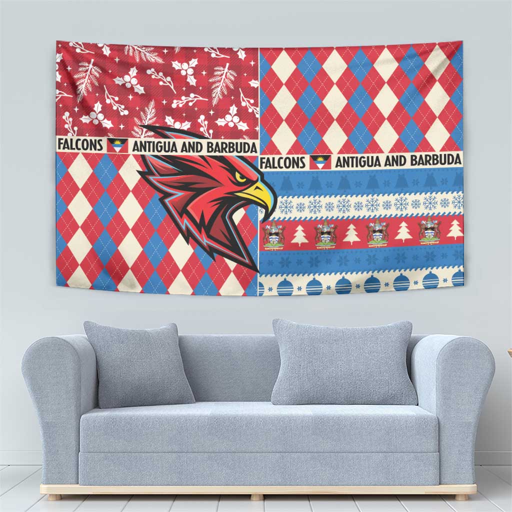 Antigua & Barbuda Cricket Christmas Tapestry Merry Xmas Falcons - Wonder Print Shop