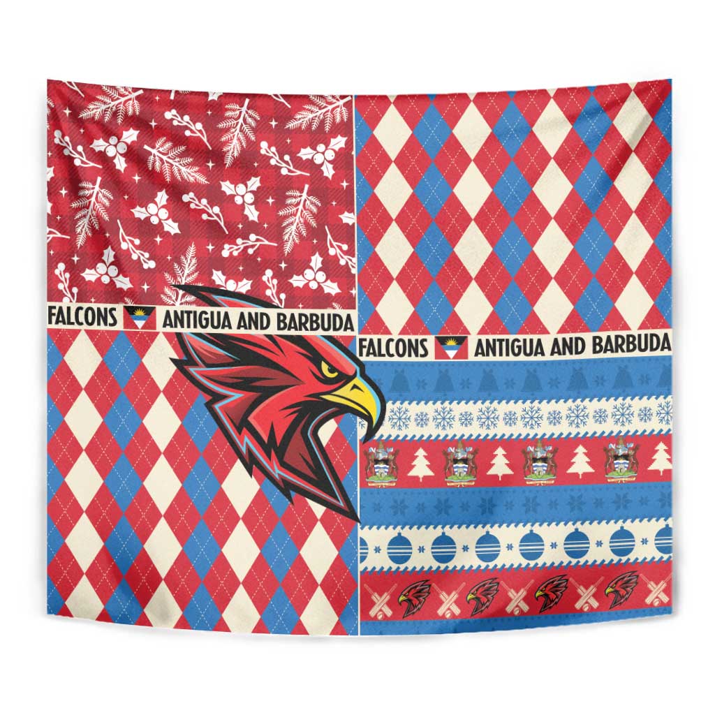 Antigua & Barbuda Cricket Christmas Tapestry Merry Xmas Falcons - Wonder Print Shop