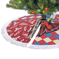 Antigua and Barbuda Cricket Christmas Tree Skirt Merry Xmas Falcons - Wonder Print Shop