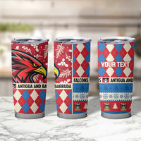 Personalized Antigua & Barbuda Cricket Christmas Tumbler Cup Merry Xmas Falcons - Wonder Print Shop