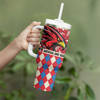Personalized Antigua & Barbuda Cricket Christmas Tumbler With Handle Merry Xmas Falcons - Wonder Print Shop