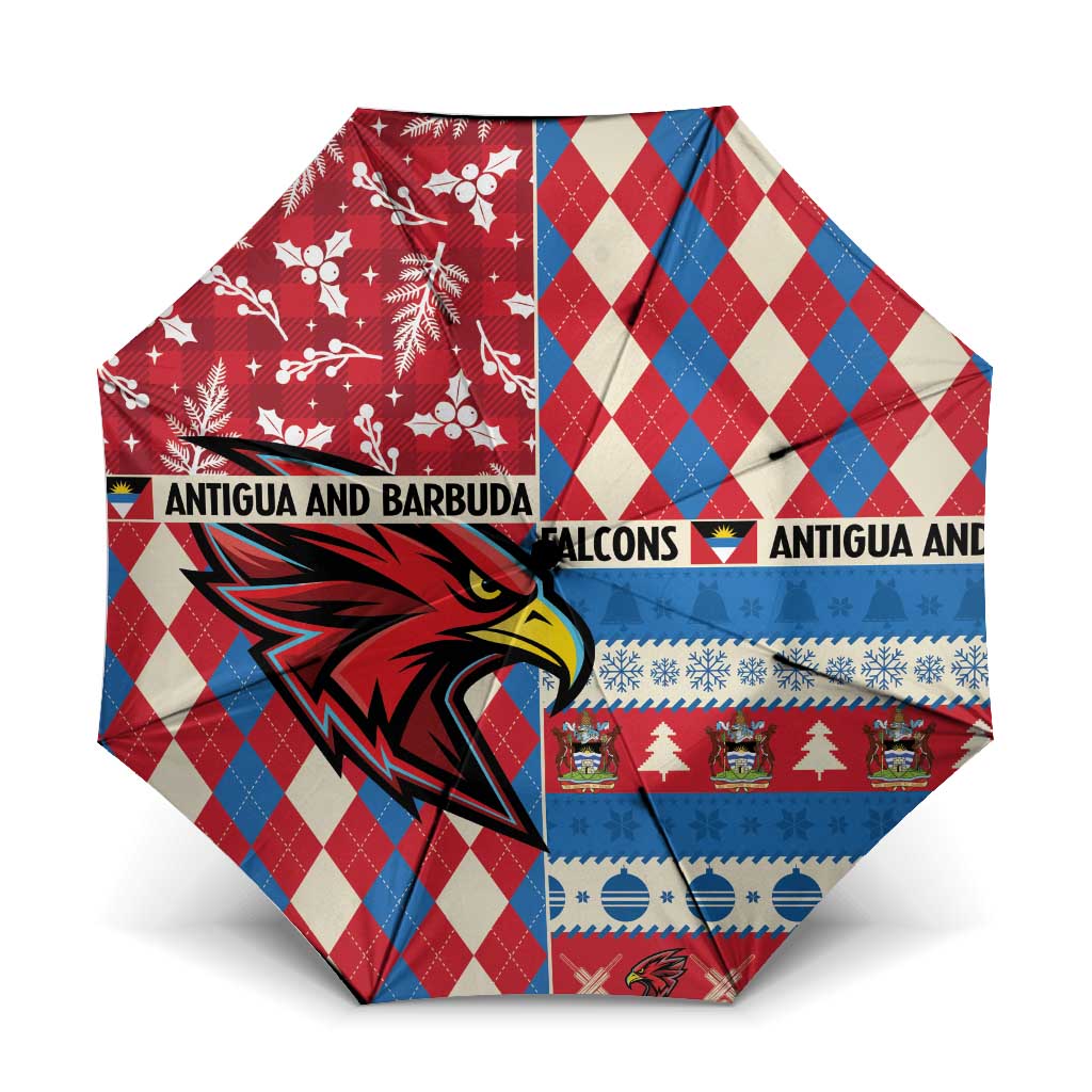 Antigua & Barbuda Cricket Christmas Umbrella Merry Xmas Falcons - Wonder Print Shop