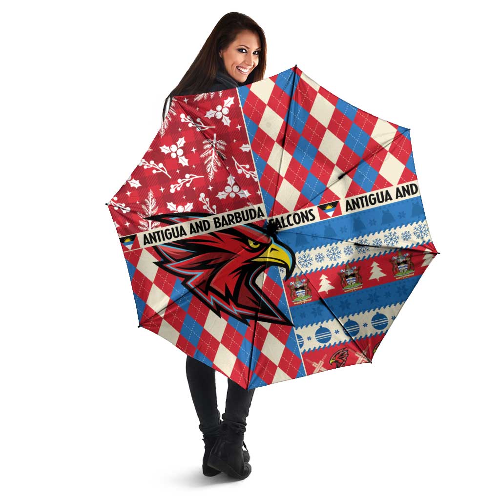 Antigua & Barbuda Cricket Christmas Umbrella Merry Xmas Falcons - Wonder Print Shop